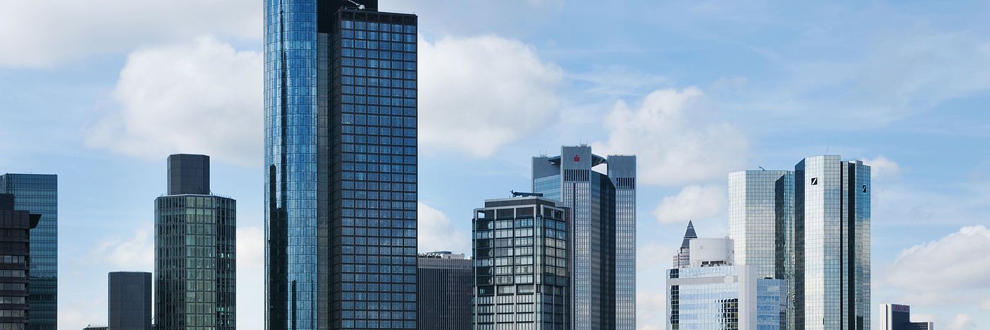 Frankfurt skyline of the financial district